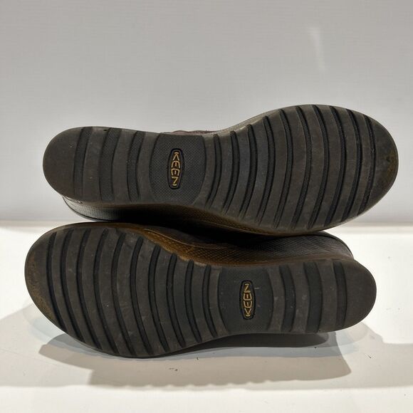 Keen of Scots Brown Nubuck Leather Wedge Riding Boots Buckle Zip Up Women's 8.5 - Picture 3 of 16